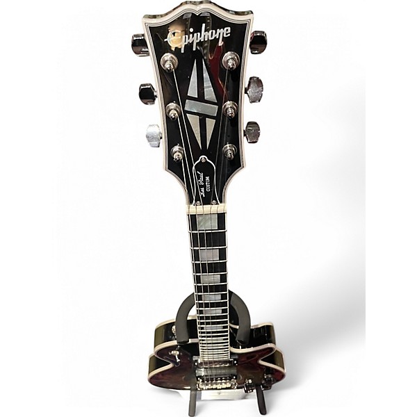 Used Epiphone ADAM JONES LES PAUL CUSTOM Antique SILVER Burst Solid Body Electric Guitar