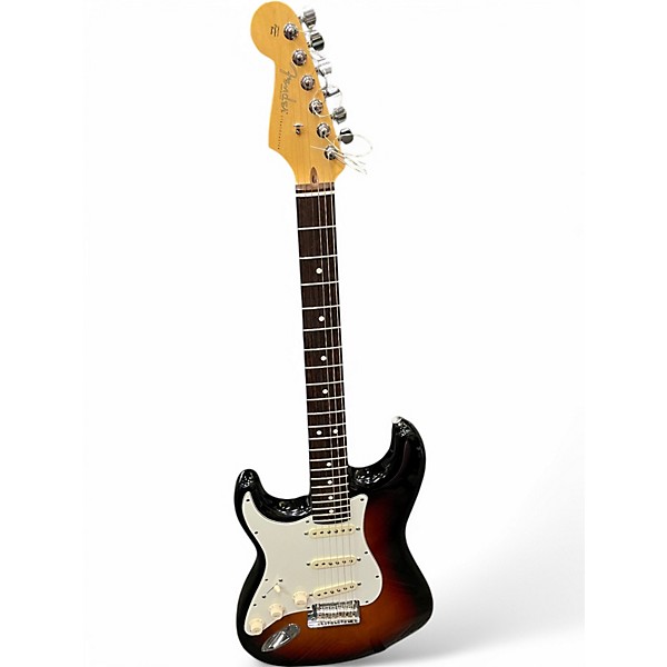 Used 2014 Fender American Standard Stratocaster Left Handed 3 Tone Sunburst Electric Guitar