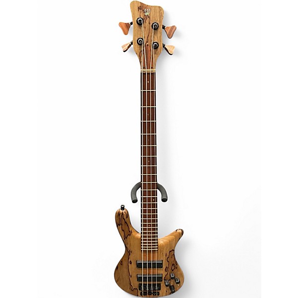 Used 2021 Warwick Custom Shop Streamer Stage I 4 String Black Korina Electric Bass Guitar