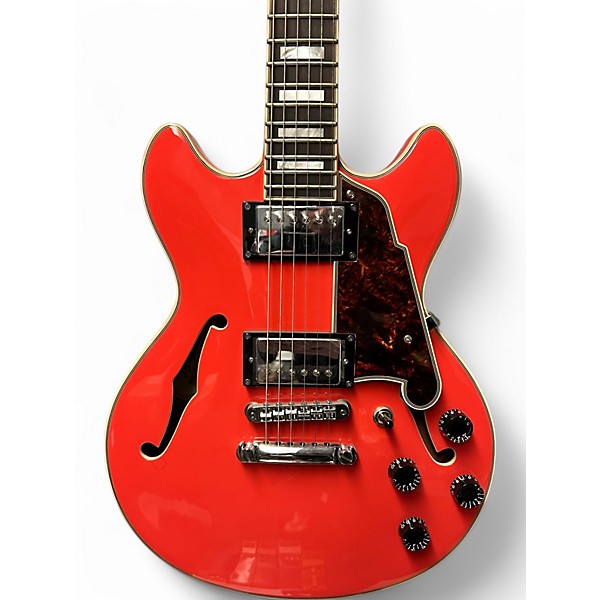 Used D'Angelico Premier Series Mini DC Fiesta Red Hollow Body Electric Guitar
