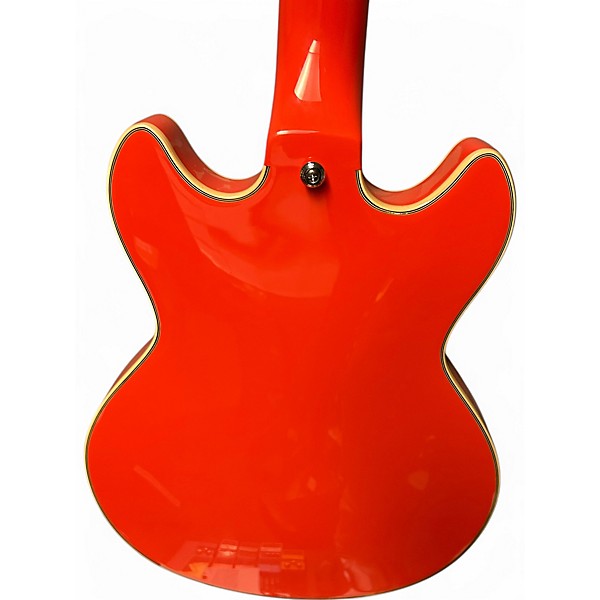 Used D'Angelico Premier Series Mini DC Fiesta Red Hollow Body Electric Guitar