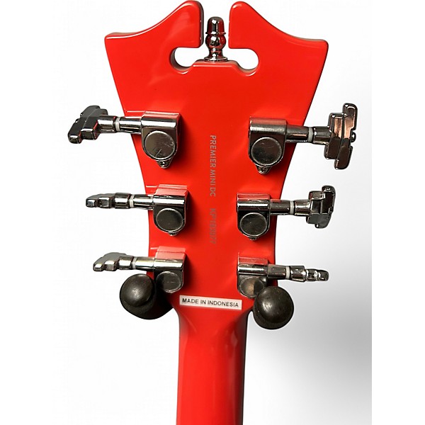 Used D'Angelico Premier Series Mini DC Fiesta Red Hollow Body Electric Guitar