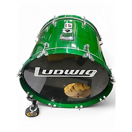 Used Ludwig 5 Piece Power Elite Green Drum Kit