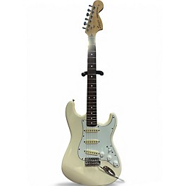 Vintage 1980s Squier SQ Strat Cream Solid Body Electric Guitar