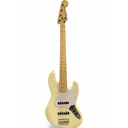 Used Squier Affinity Jazz Bass V 5 String Olympic White Electric Bass Guitar