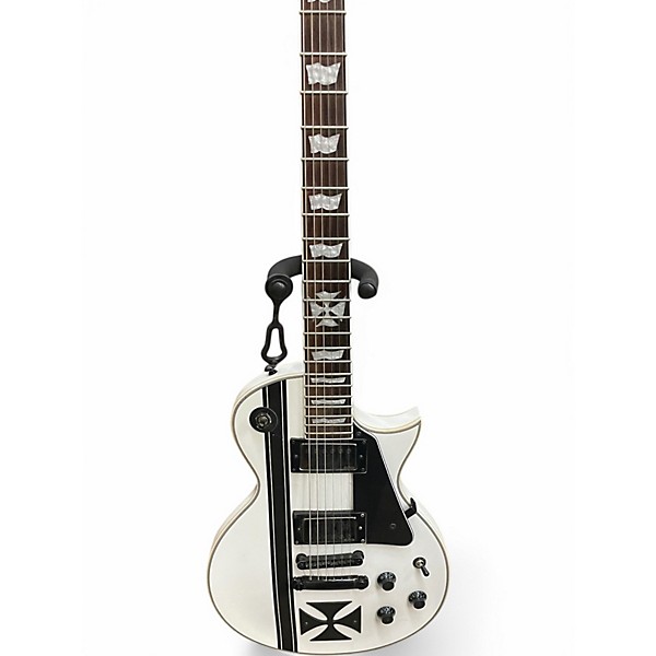 Used ESP LTD James Hetfield Signature Iron Cross Alpine White Solid Body Electric Guitar,Specials : American Fashion Style Bags On Sale
