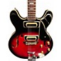Vintage 1960s Univox Coily Red Burst Hollow Body Electric Guitar