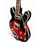Vintage 1960s Univox Coily Red Burst Hollow Body Electric Guitar