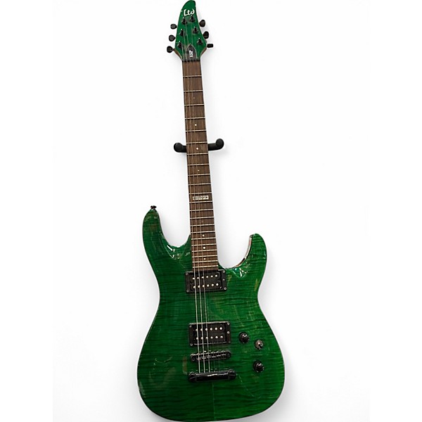 Used ESP ltd h-100fm green Solid Body Electric Guitar
