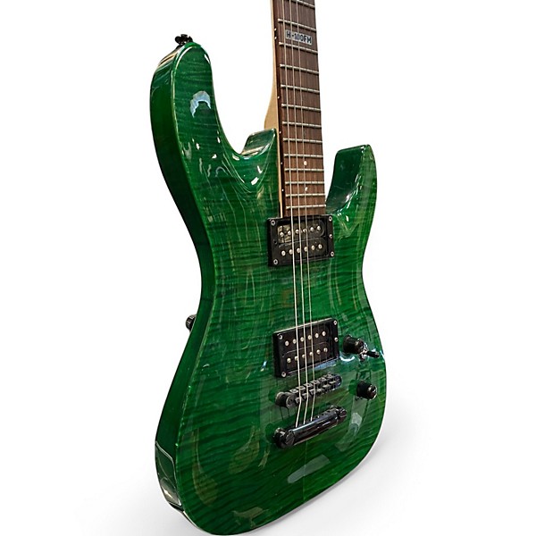 Used ESP ltd h-100fm green Solid Body Electric Guitar