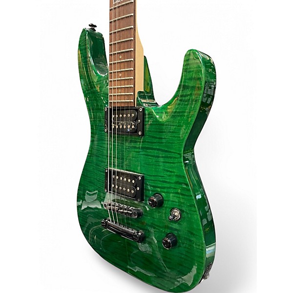 Used ESP ltd h-100fm green Solid Body Electric Guitar