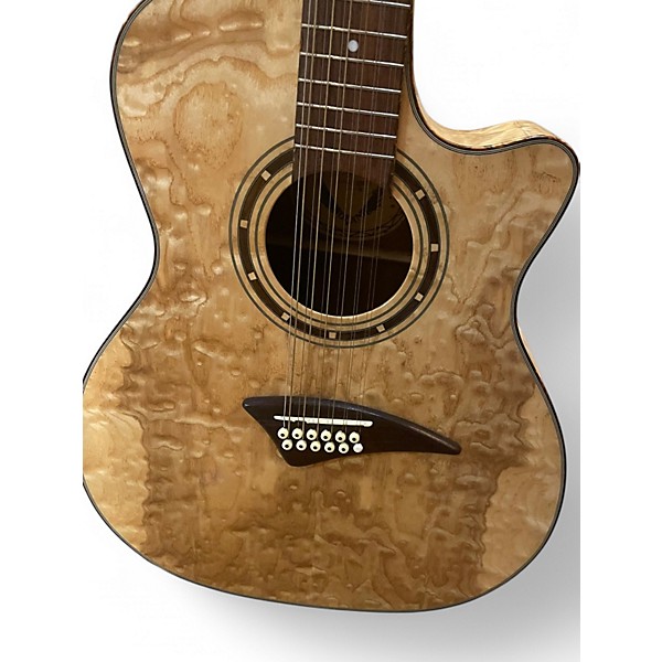 Used Dean AQA EXOTICA 12 QUILTED ASH 12 String Acoustic Electric Guitar