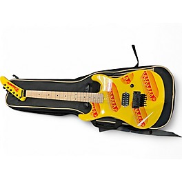 Used Kramer Hotdog Guitar Limited Edition Mustard Yellow  Solid Body Electric Guitar