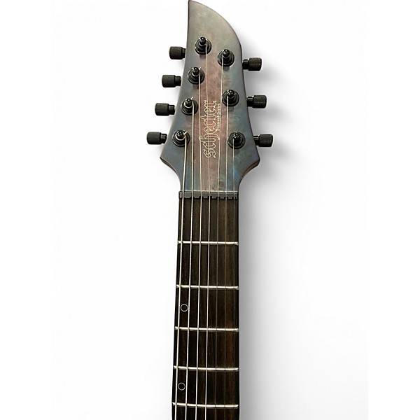 Used Schecter Guitar Research DIAMOND SERIES KM7-MKIII BLUE CRIMSON Solid Body Electric Guitar