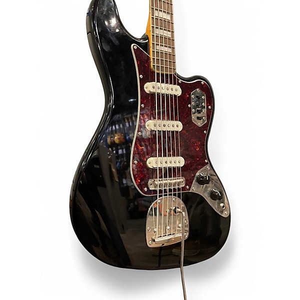 Used 2023 Squier Vintage Modified Bass VI Black Electric Bass Guitar