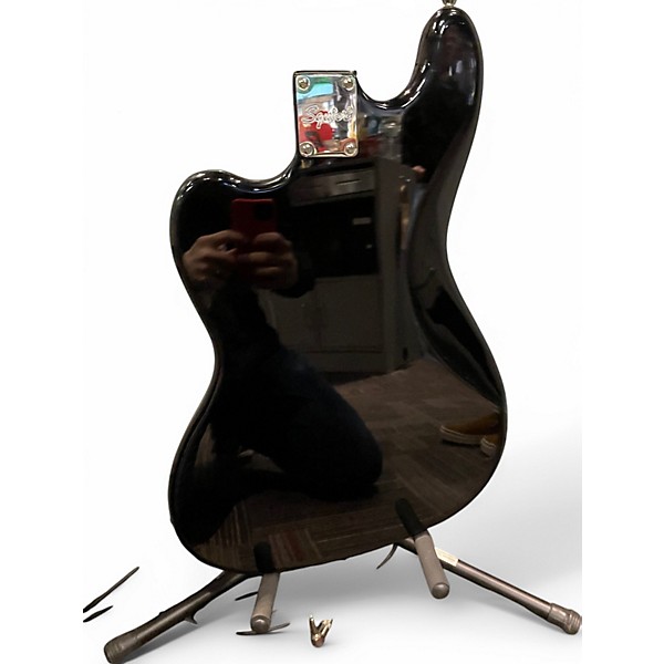 Used 2023 Squier Vintage Modified Bass VI Black Electric Bass Guitar