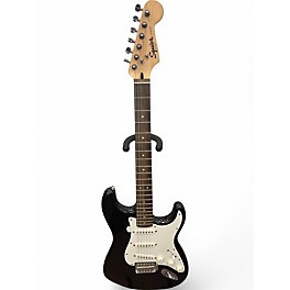Used Squier Standard Stratocaster Black and White Solid Body Electric Guitar