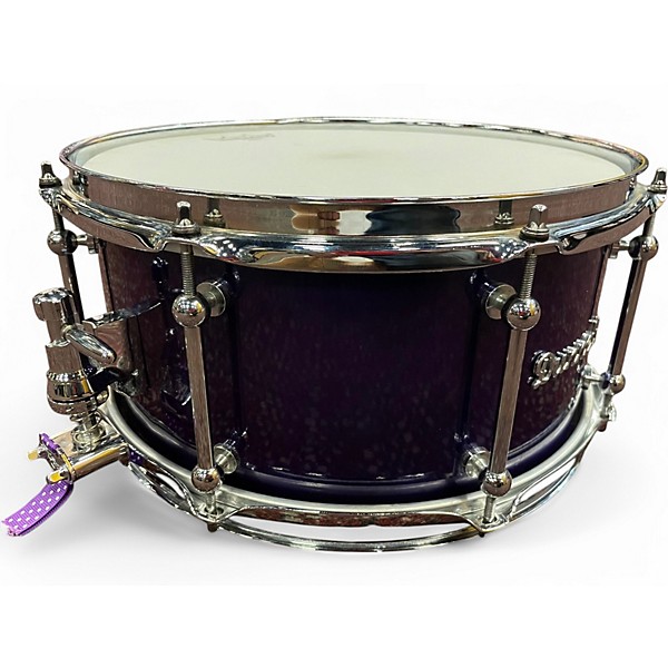 Used Dunnett 6.5X13 Classic Stainless Steel Snare Purple Drum