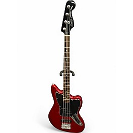 Used Squier Vintage Modified Jaguar Bass Special Red Electric Bass Guitar