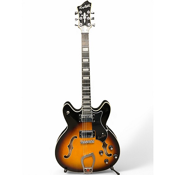 Used Hagstrom VIKING Vintage Sunburst Hollow Body Electric Guitar