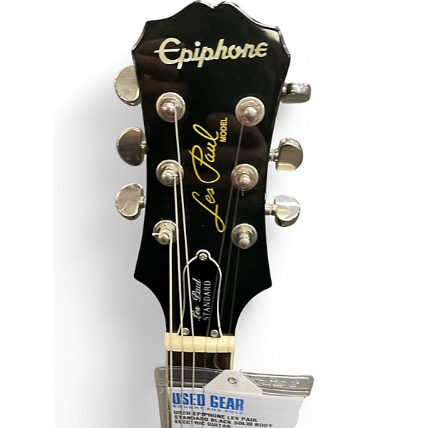Used Epiphone Les Paul Standard Black Solid Body Electric Guitar