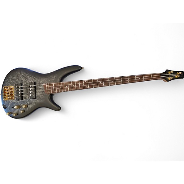 Used 2024 Ibanez SR300EDX Black Ice Frozen Matte Electric Bass Guitar