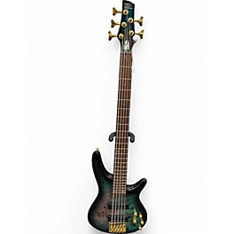 Used Ibanez SR405 5 String Seafloor Burst Electric Bass Guitar