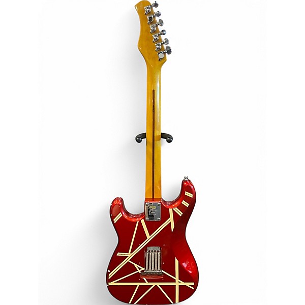 Used Hondo FAME 761 RED/WHITE STRIPE Solid Body Electric Guitar