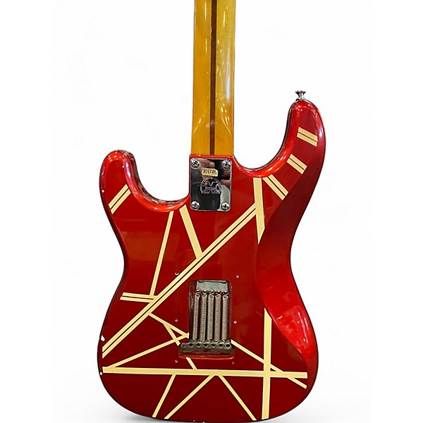 Used Hondo FAME 761 RED/WHITE STRIPE Solid Body Electric Guitar