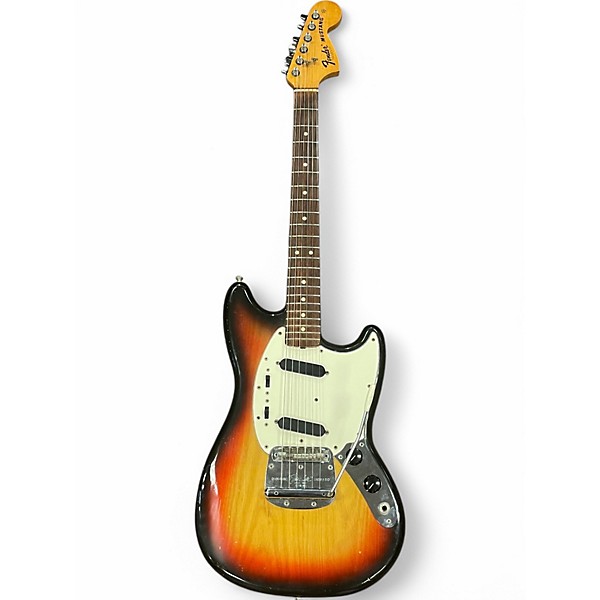 Vintage 1975 Fender Mustang 2 Color Sunburst Solid Body Electric Guitar