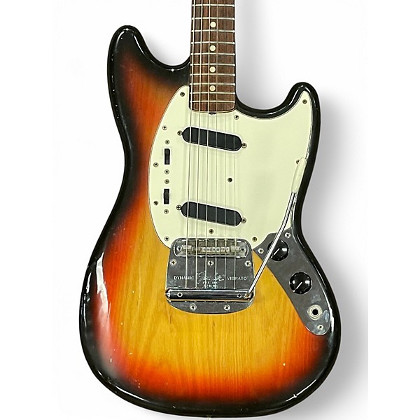 Vintage 1975 Fender Mustang 2 Color Sunburst Solid Body Electric Guitar