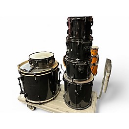 Used Pearl 6 Piece Export Black Drum Kit