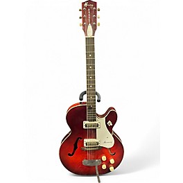 Vintage 1966 Harmony Rocket H56 RED BURST Hollow Body Electric Guitar