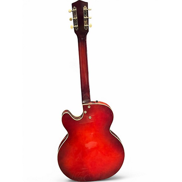 Vintage 1966 Harmony Rocket H56 RED BURST Hollow Body Electric Guitar