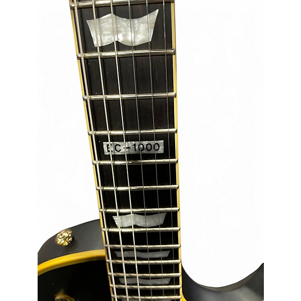 Used ESP LTD EC1000 Deluxe Vintage Black Solid Body Electric Guitar