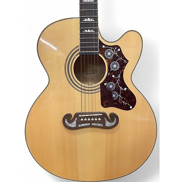 Used Epiphone EJ200CE Natural Acoustic Electric Guitar