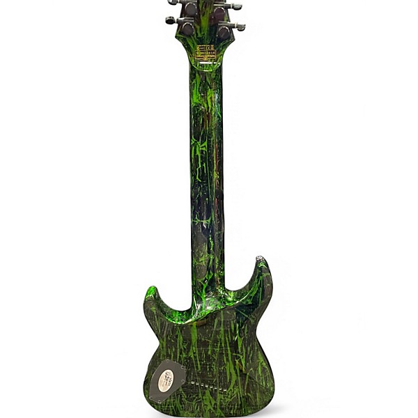 Used Schecter Guitar Research Diamond Series C-8  Silver Mountian Toxic Venom Solid Body Electric Guitar