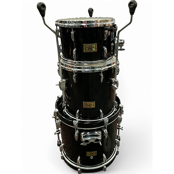 Used Pearl 3 Piece Masters Studio Bop Solid Black Drum Kit