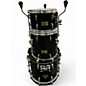 Used Pearl 3 Piece Masters Studio Bop Solid Black Drum Kit thumbnail