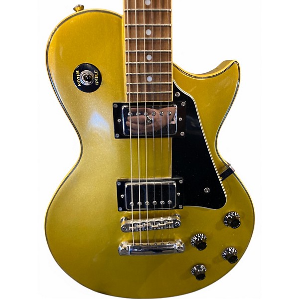 Used Jay Turser Single Cut Gold Sparkle Solid Body Electric Guitar
