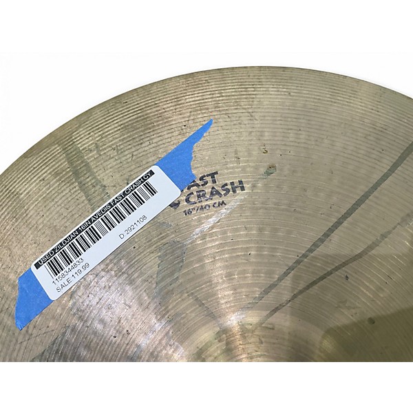 Used Zildjian 16in Avedis Fast Crash Cymbal