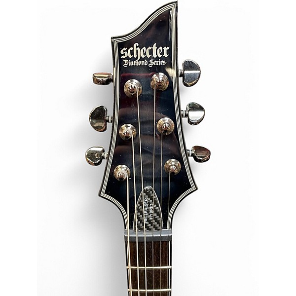 Used Schecter Guitar Research Hellraiser C1 Hybrid Trans Black Solid Body Electric Guitar