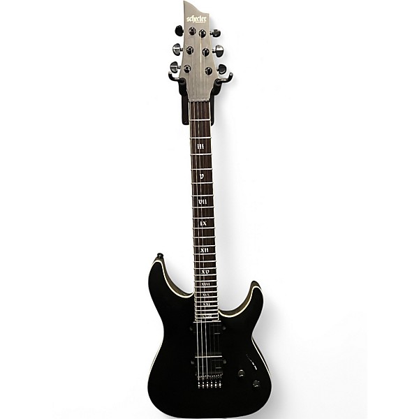 Used Schecter Guitar Research C-1 SLS Elite Evil Twin  Satin Black Solid Body Electric Guitar