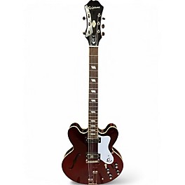 Used Epiphone riviera Candy Apple Red Hollow Body Electric Guitar