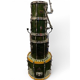 Used Pearl 5 Piece Export Emerald Green Drum Kit