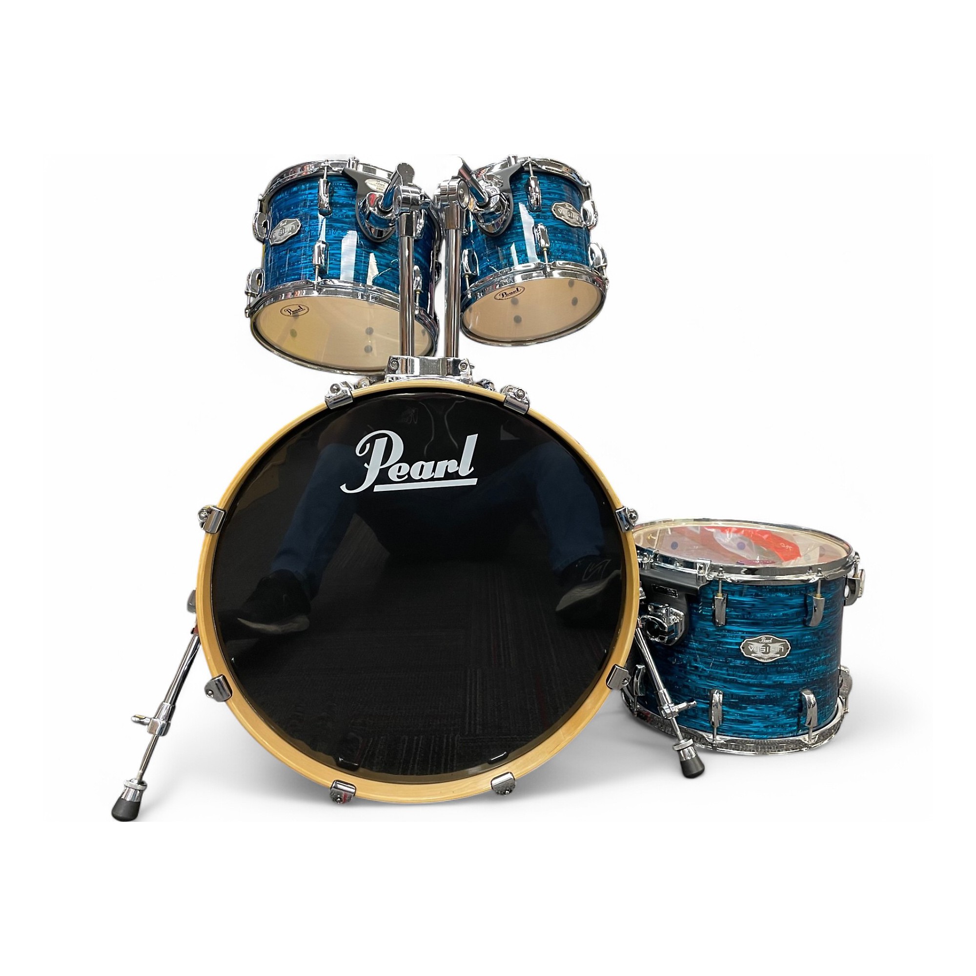 Used Pearl 4 Piece VSX VISION KIT STRATA BLUE Drum Kit STRATA BLUE