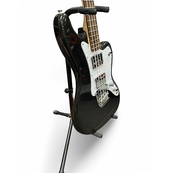 Used Squier Paranormal Rascal Bass HH Guitar Metallic Black Electric Bass Guitar