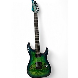 Used Schecter Guitar Research CR-6 Aqua Burst Solid Body Electric Guitar