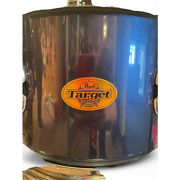 Used Pearl 5 Piece Target Drum Kit Slate Blue Drum Kit