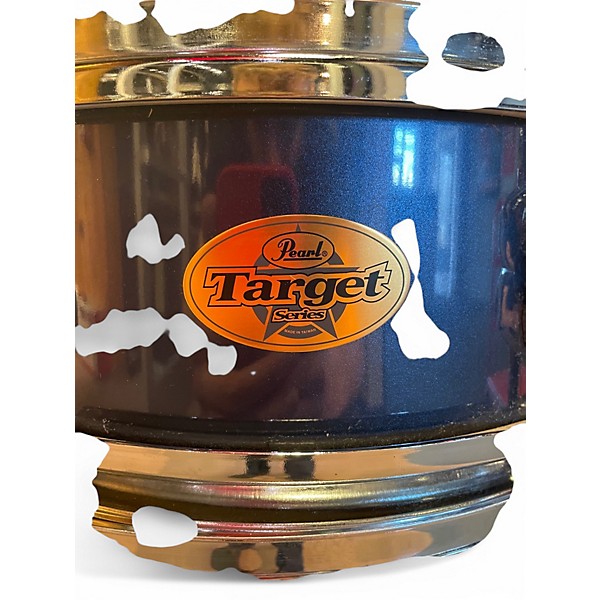 Used Pearl 5 Piece Target Drum Kit Slate Blue Drum Kit
